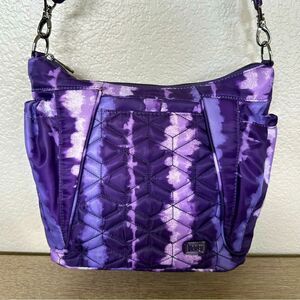 Lug Mini Shiffle Shibori Purple Tie Dye Crossbody Purse Bag